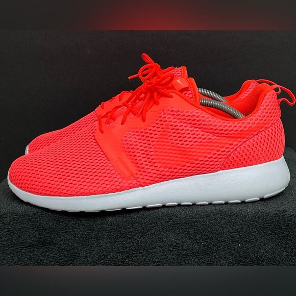 NIKE ROSHE ONE HYPERFUSE BR MEN SIZE 11.5 TOTAL CRIMSON & WHITE main image 4
